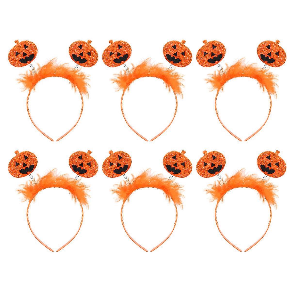 6Pack Of Halloween Hair Accessories In Pumpkin Shape For Entertainment At Costume Parties And Celebrations