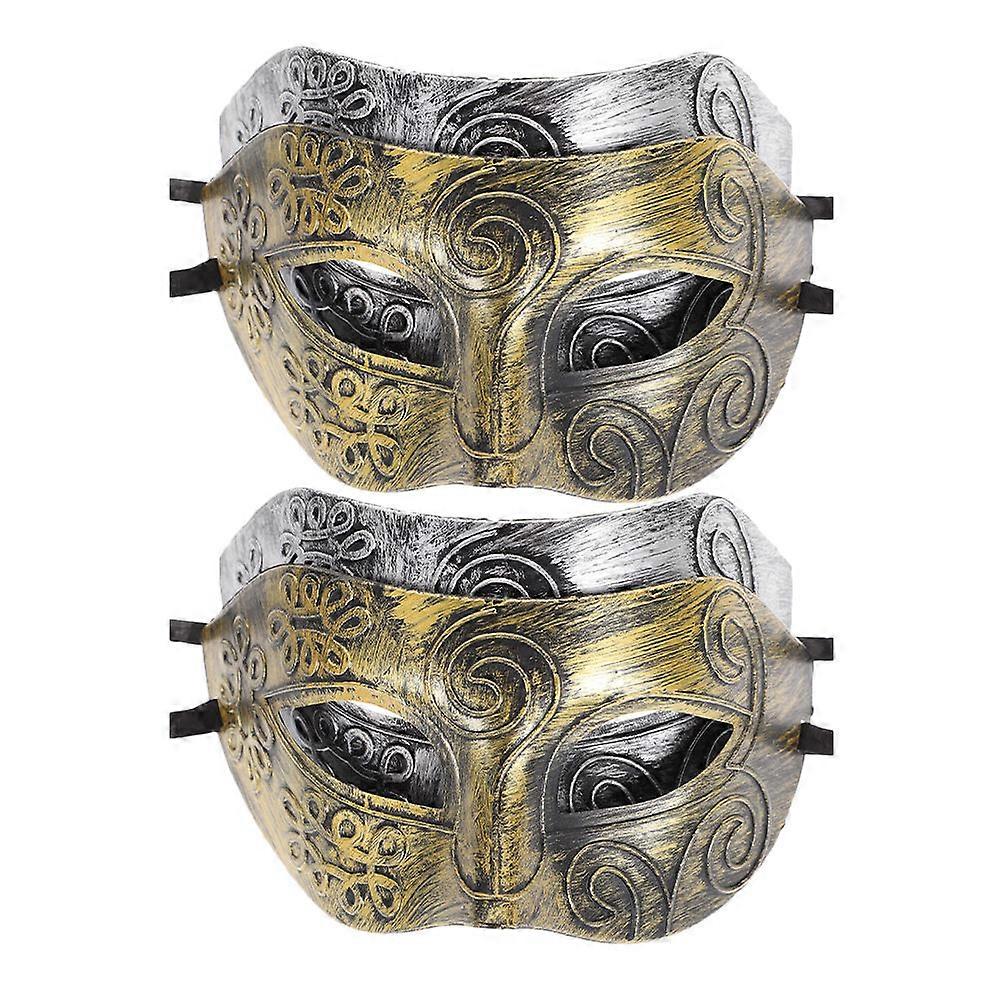 Mardi Gras Half Mask Ideal For Halloween And Carnival Events Assorted Color 4Pcs