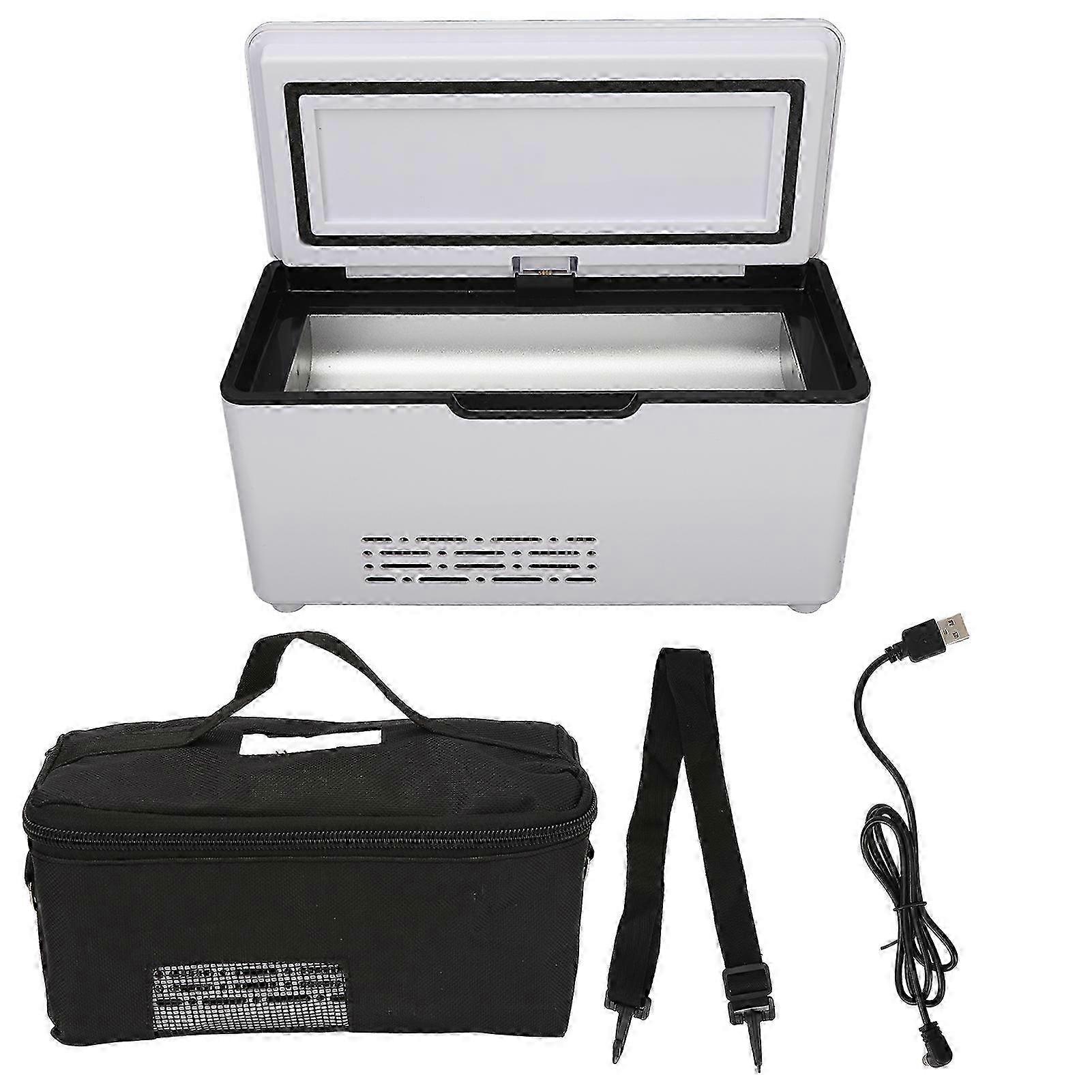 Portable Insulin Cooler Case USB Mini Constant Temperature LED Display Car Medicine Refrigerator Button Type 2025