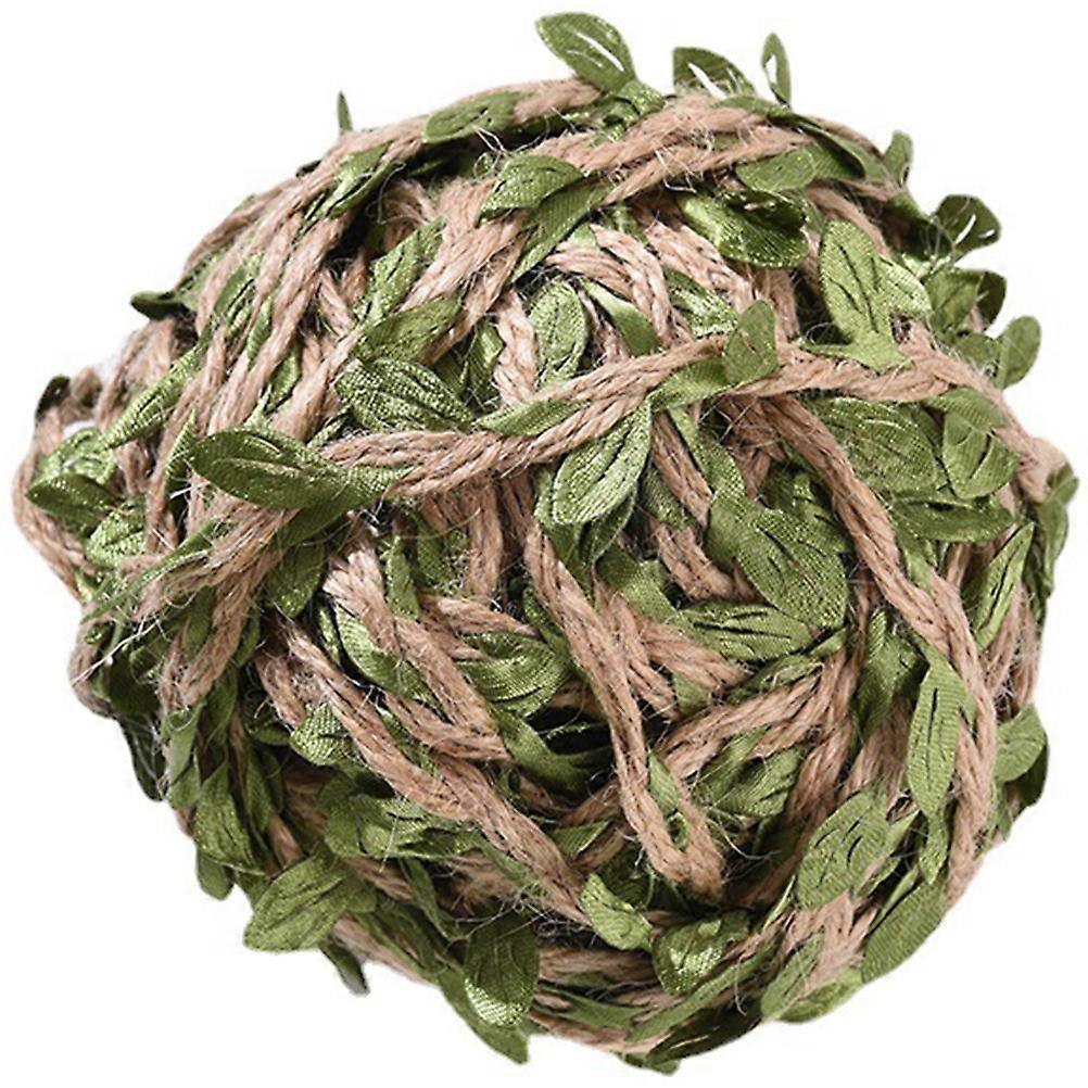 Green Leaf Twine Rope For DIY Material Festival Decoration Party Scene 100X2X2cm 1Set