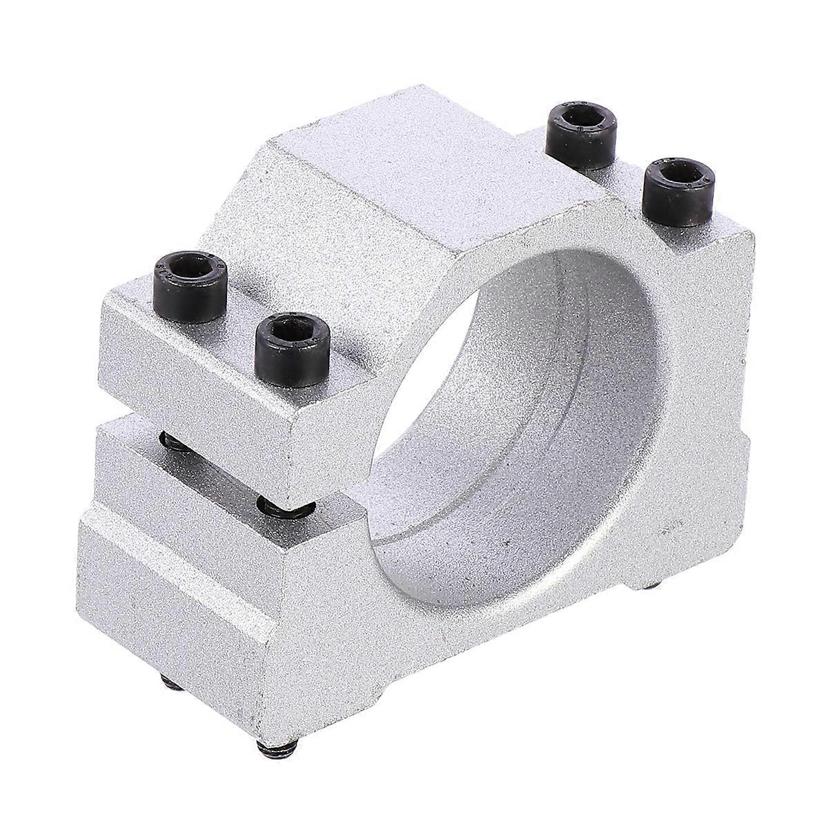 Durable Aluminum Spindle Motor Holder for Engraving Machine with 52mm Inner Diameter Silver