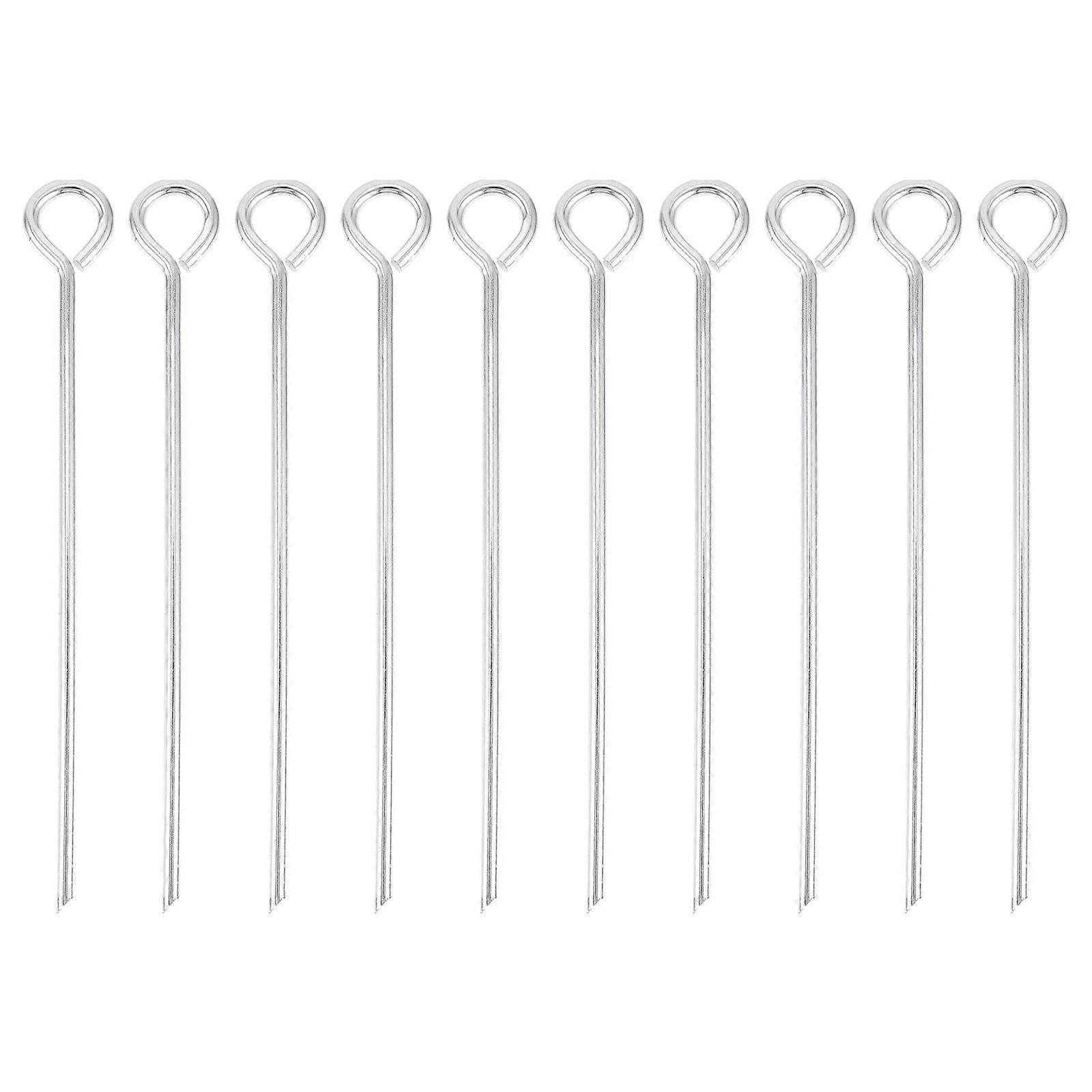 10Pcs Steel Tent Stakes Heavy Duty For Campers Anchoring Tents During Camping And Outdoor Activities 22.5x2.8cm