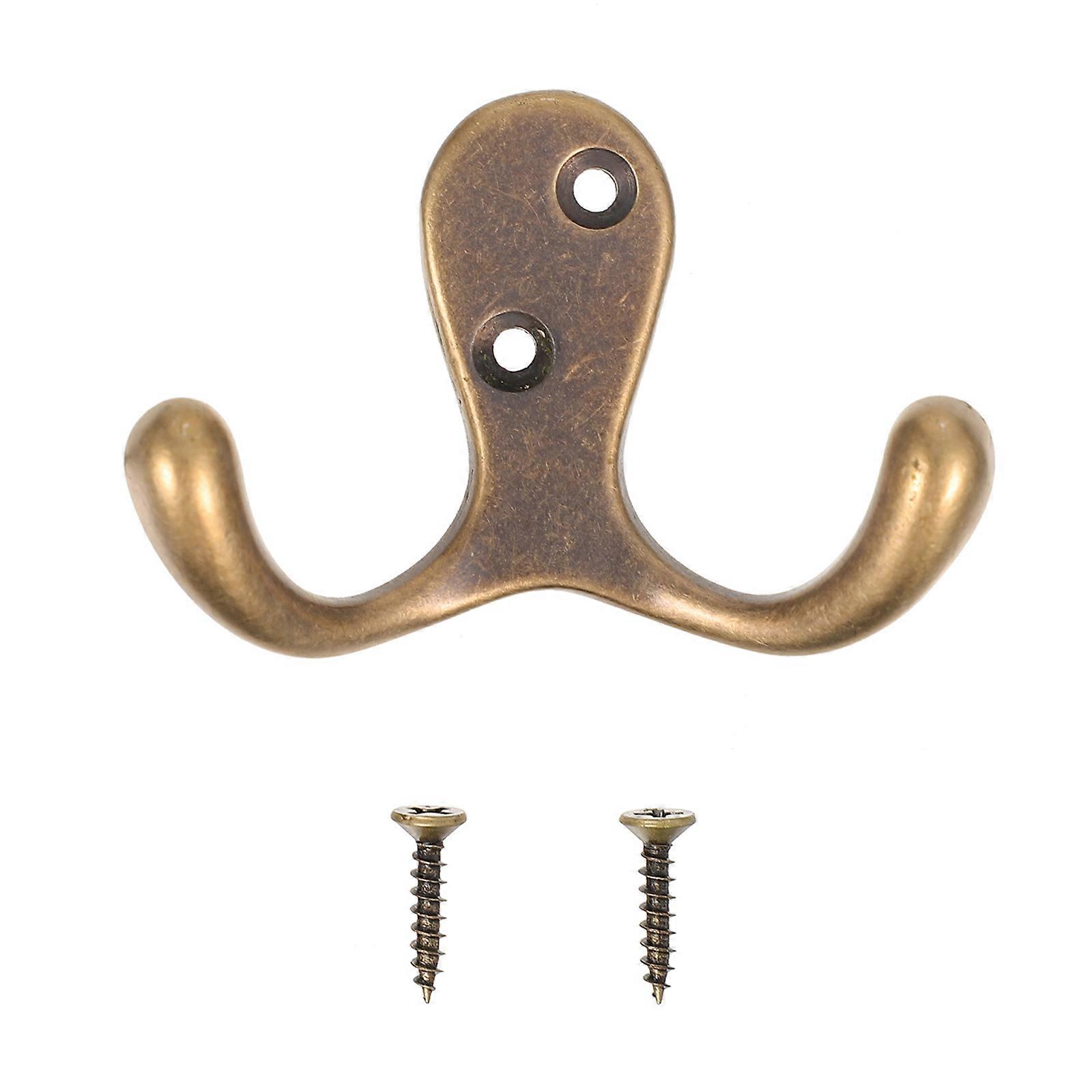 Rustic Bronze Hook Simple Structure Coat Rack Designed For Household Use 6.4X4.3X1.5Cm 1Set