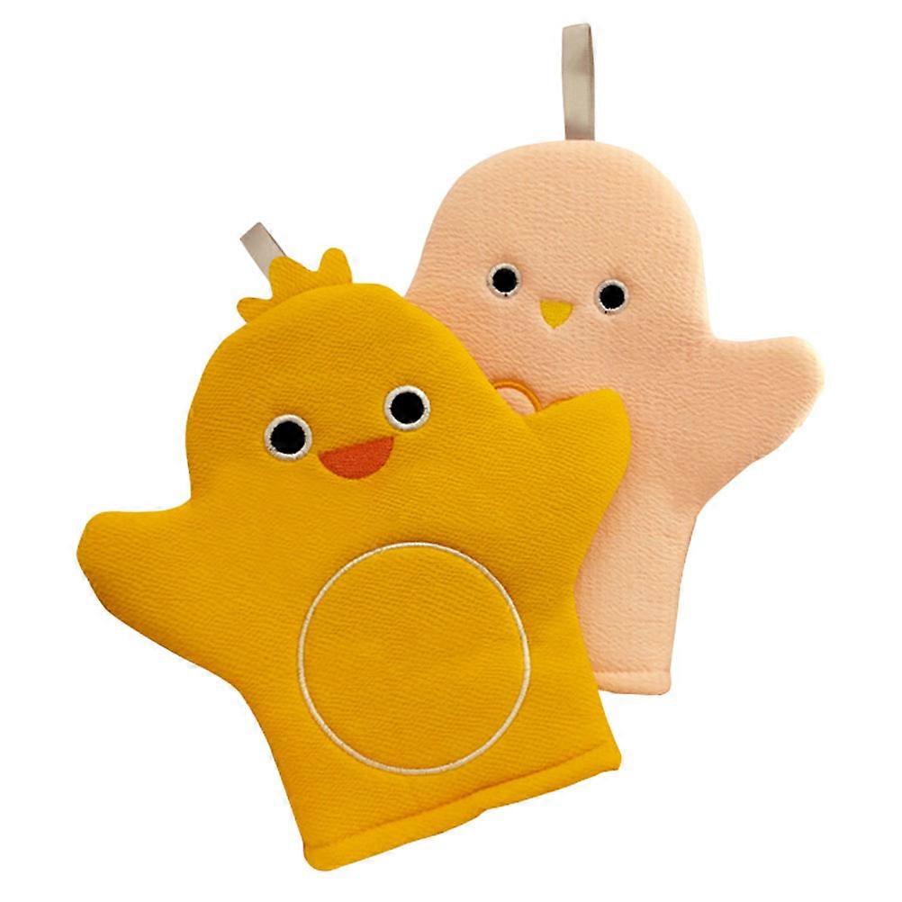 Exfoliating Bath Mitts 2Pcs Strong Cleaning Ability Shower Accessories Assorted Color For Comfortable Bathing