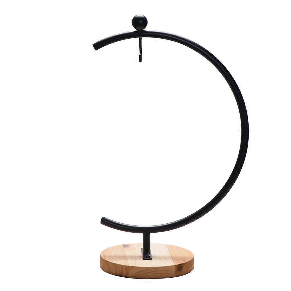 Durable Metal and Wood Plant Stand for Long-Term Use Black Large Size