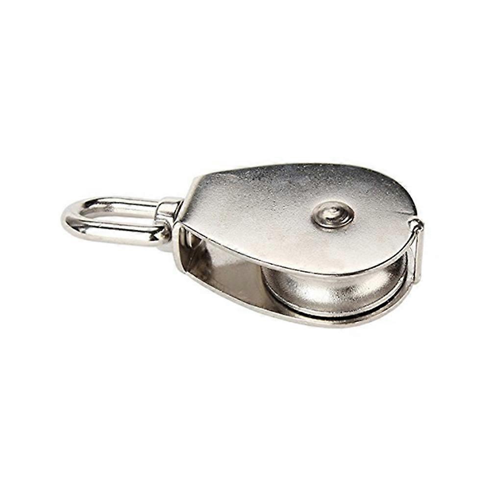 Fixed Pulley Swivel Block For Work 20mm Silver Wheel 75KG Loading Capacity 1Pack