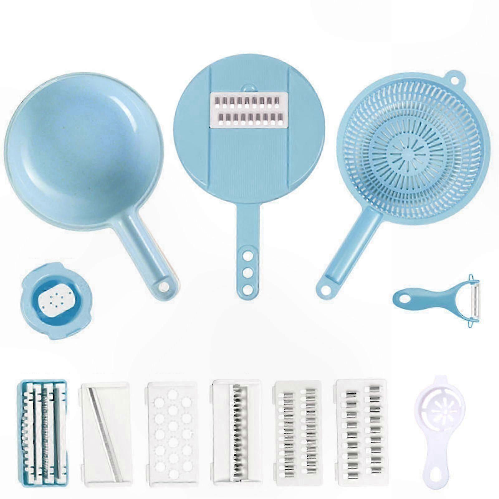 Manual Food Chopper Set - Multi-Function Kitchen Tool for Home Use, 6/12 Pieces