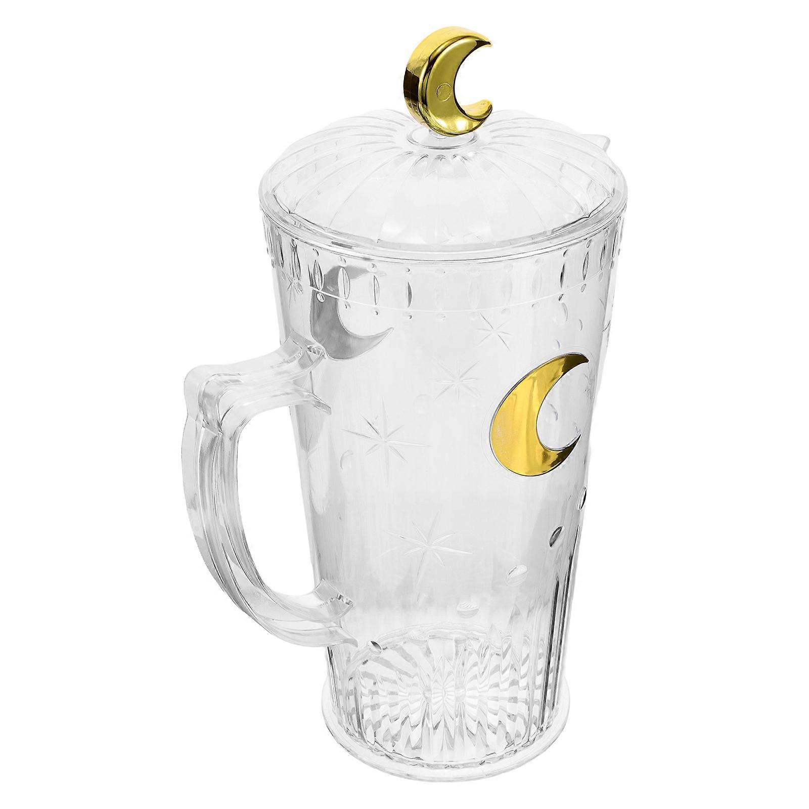 Transparent PET Drink Pitcher with Moon Pattern Design for Fitness Use Large Capacity 1.5L
