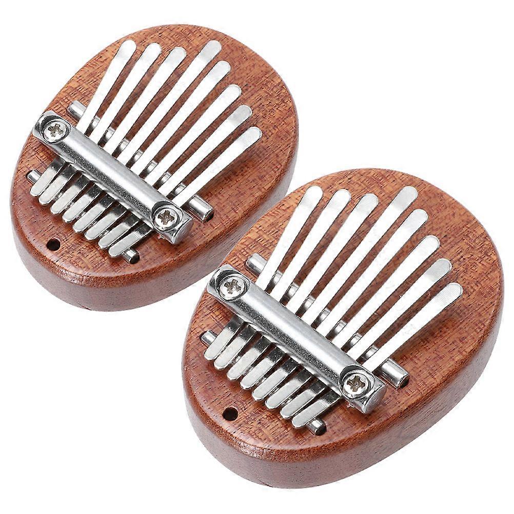 Thumb Piano 2Pcs Small Musical Instruments For Individuals Everyday Use Fine Workmanship Solid Wood