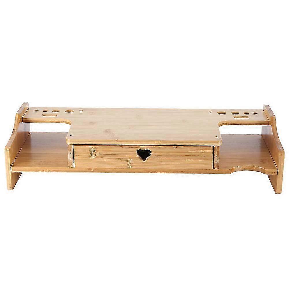 Multifunctional Desktop Monitor Stand & Riser Rack Shelf with Storage - Adjustable Height for Organizing Computer Accessories