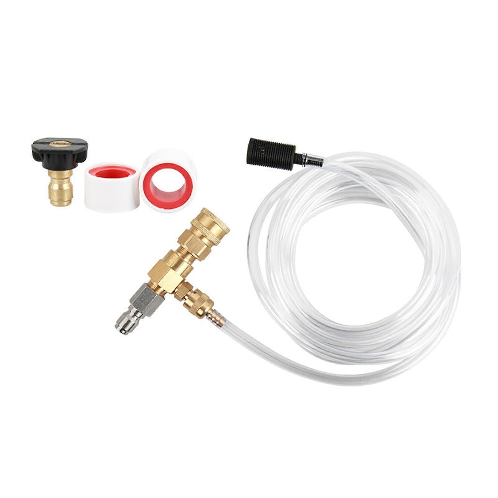Chemical Injector Kit 3/8-Inch Quick-Connect Injectors, Siphon Hose and Soap Nozzle, 4000 PSI, For Pressure Washer