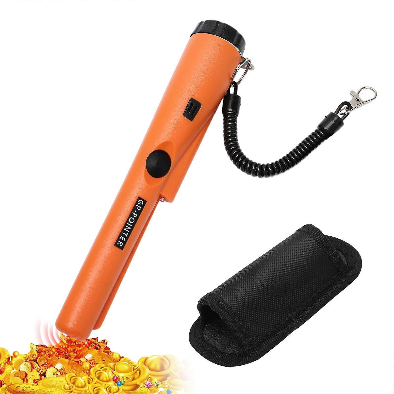 Metal Detector Pinpointer 360-Degree With Belt Clip, IP66 Waterproof, LED Indicator, For Gold Coins Relics Jewelry