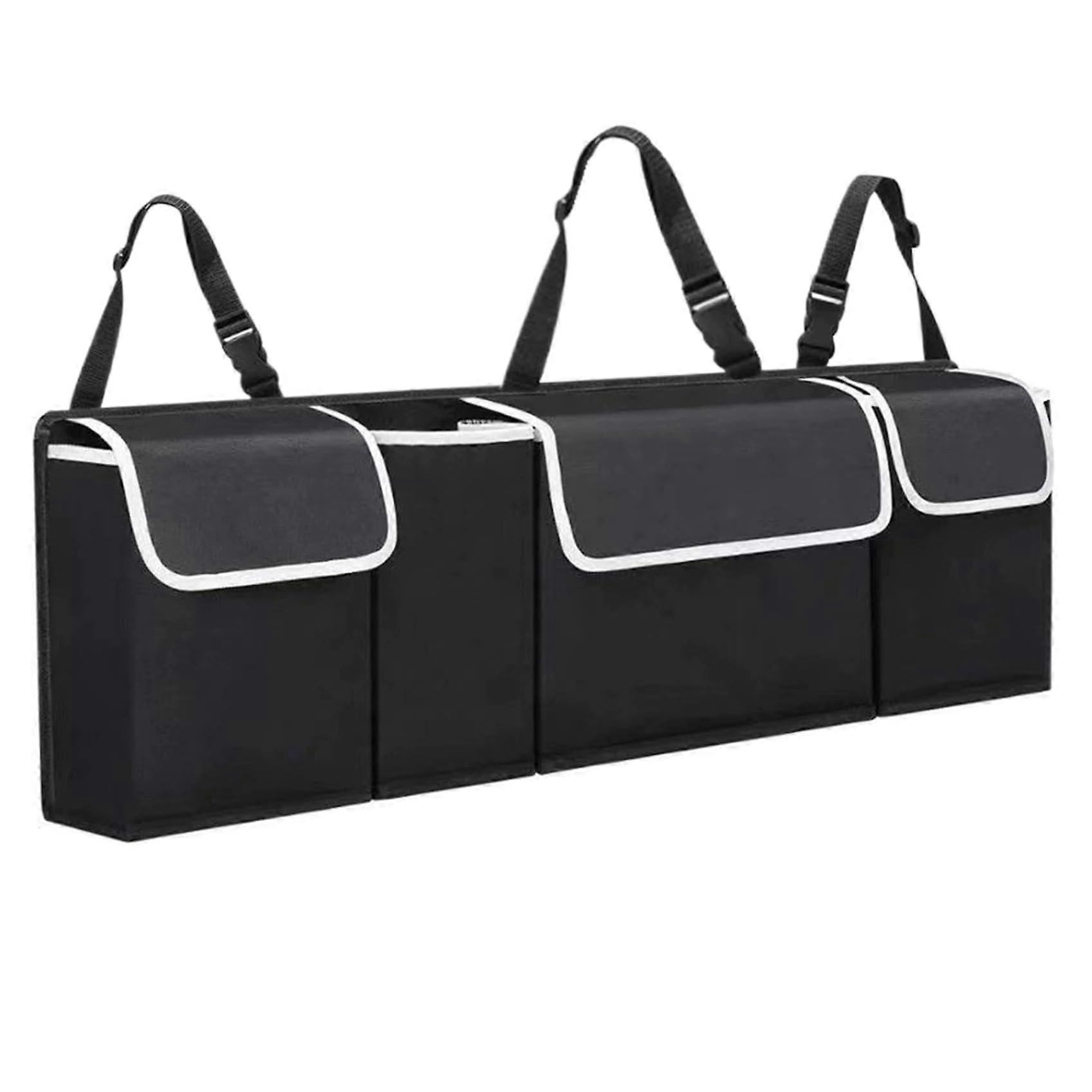 Car Boot Organiser Waterproof Foldable Storage with 4 Pockets 91.4 x 10.2 x 27.9 cm for SUVs and Saloons