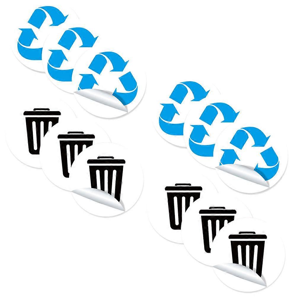 Recycling Bin Sign 60 Pcs Sticker Design For Garbage Collection Trucks Ideal For Outdoor Daily Use 12.7x12.7cm