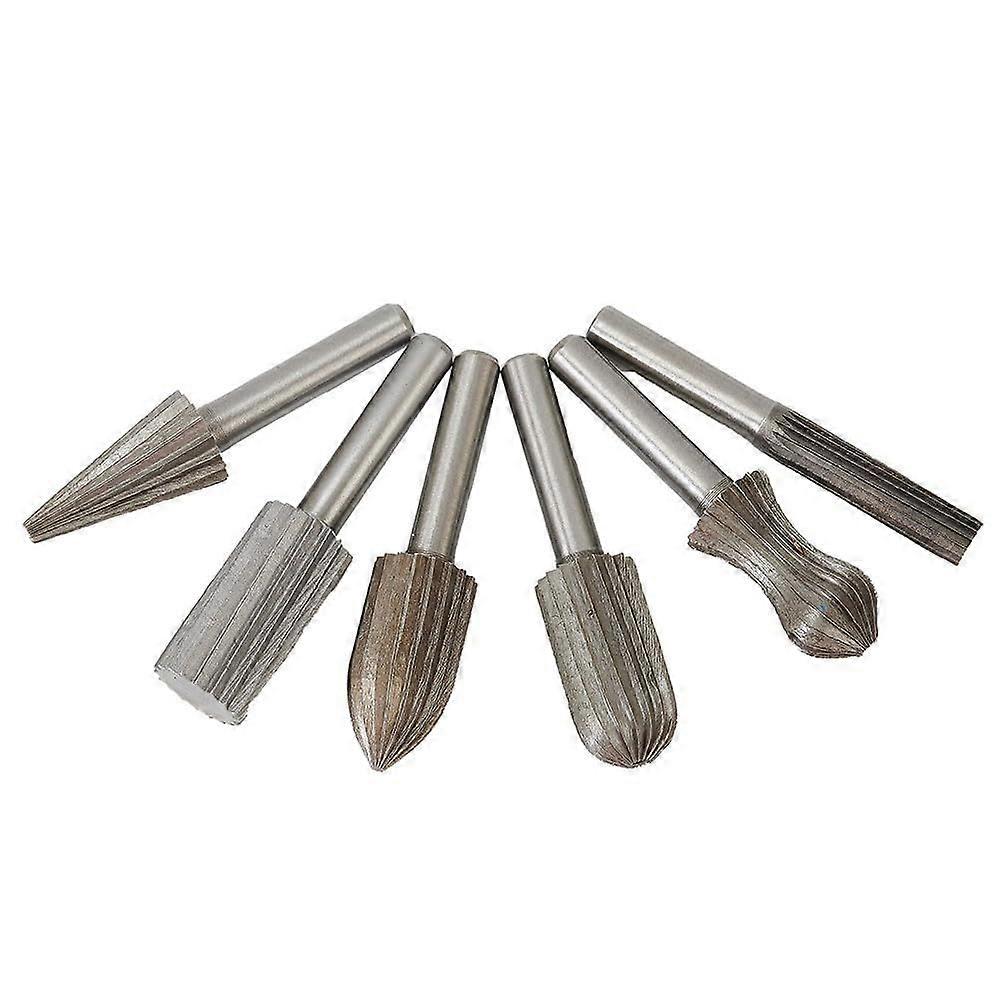 Carbide Burr Set 6-Piece Tungsten Carbide Carving Bits For Fine Woodcarving Rotary Files Grinding Bits