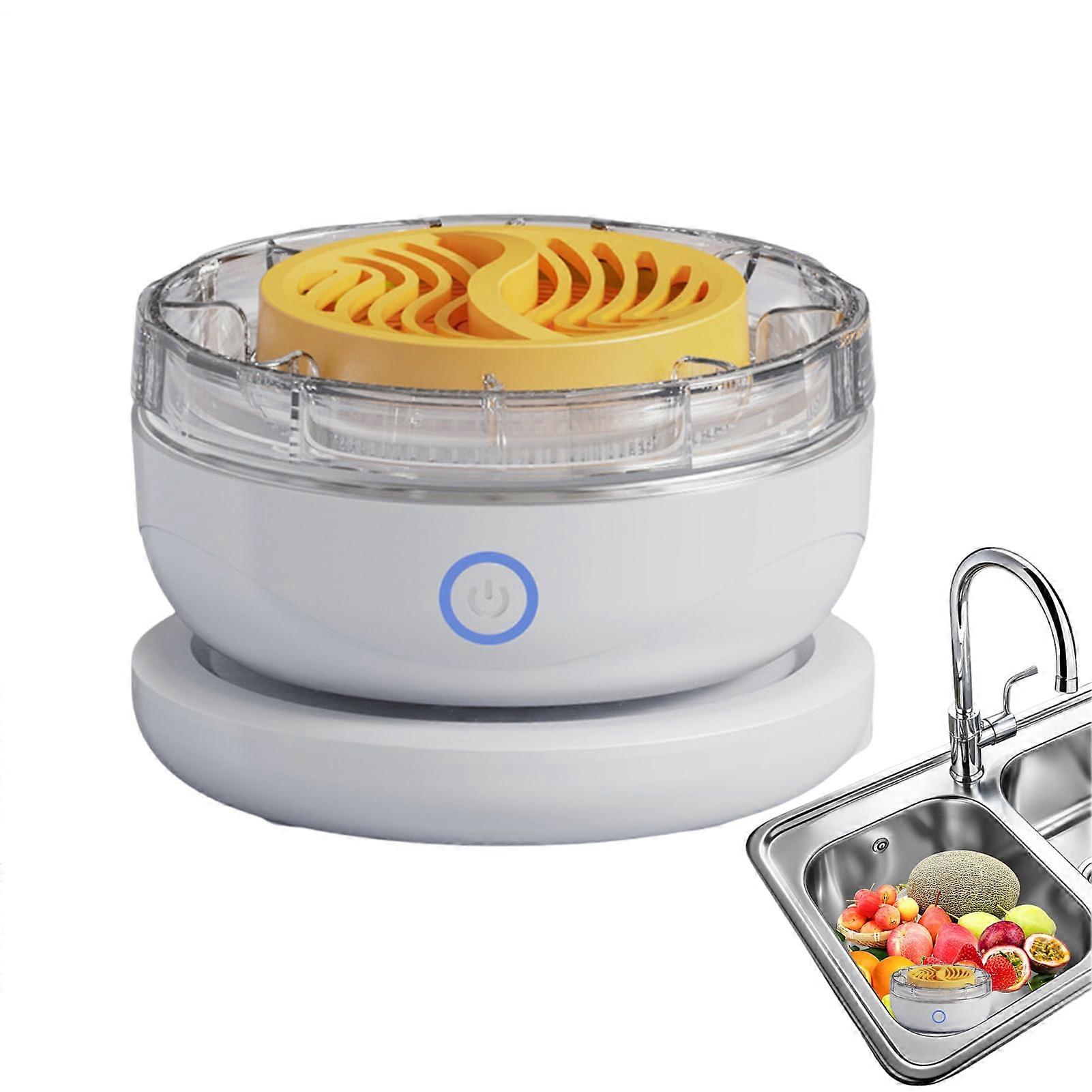 Portable Rechargeable Kitchen Tool with Rotating Function for Dirt Removal, White