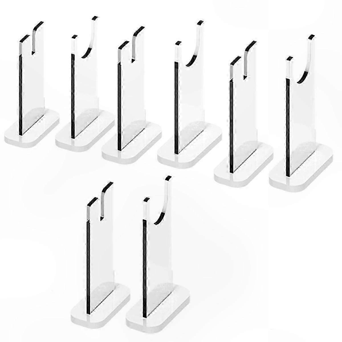 Acrylic Knife Display Stand, 4 Sets of Single Blade Holders for Home Decoration, Clear White Finish