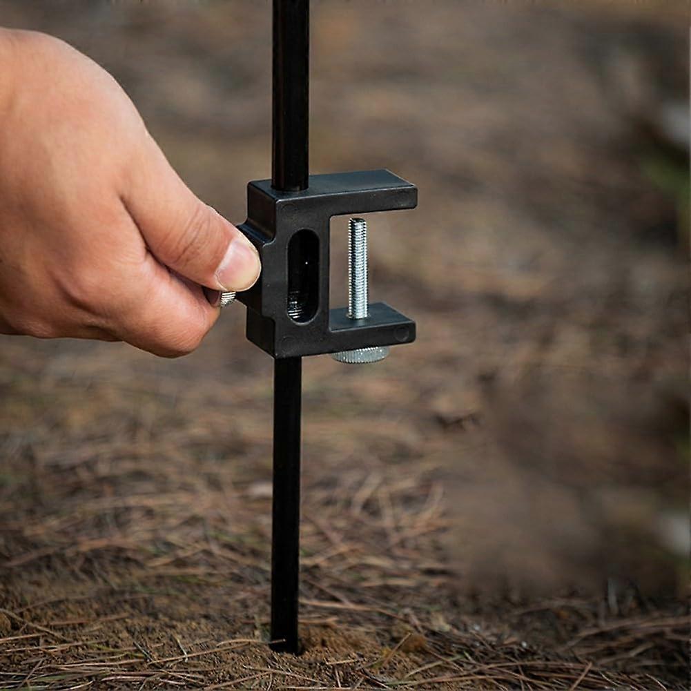 Outdoor Adjustable Light Stand with C Hook,  for Lanterns and Camping Gear (B)