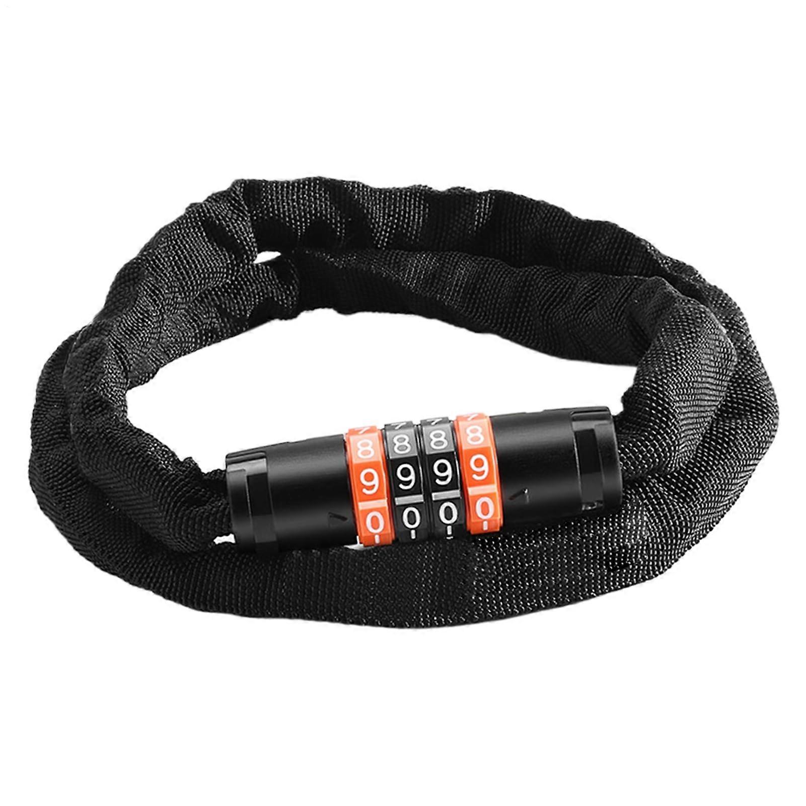 Bicycle Chain Lock  4digit combination lock with cable for outdoor use