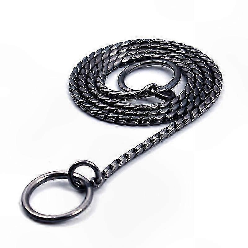 Durable Anti-Rust Chain Collar for Dog Training Small & Large Breeds Black Gold Finish