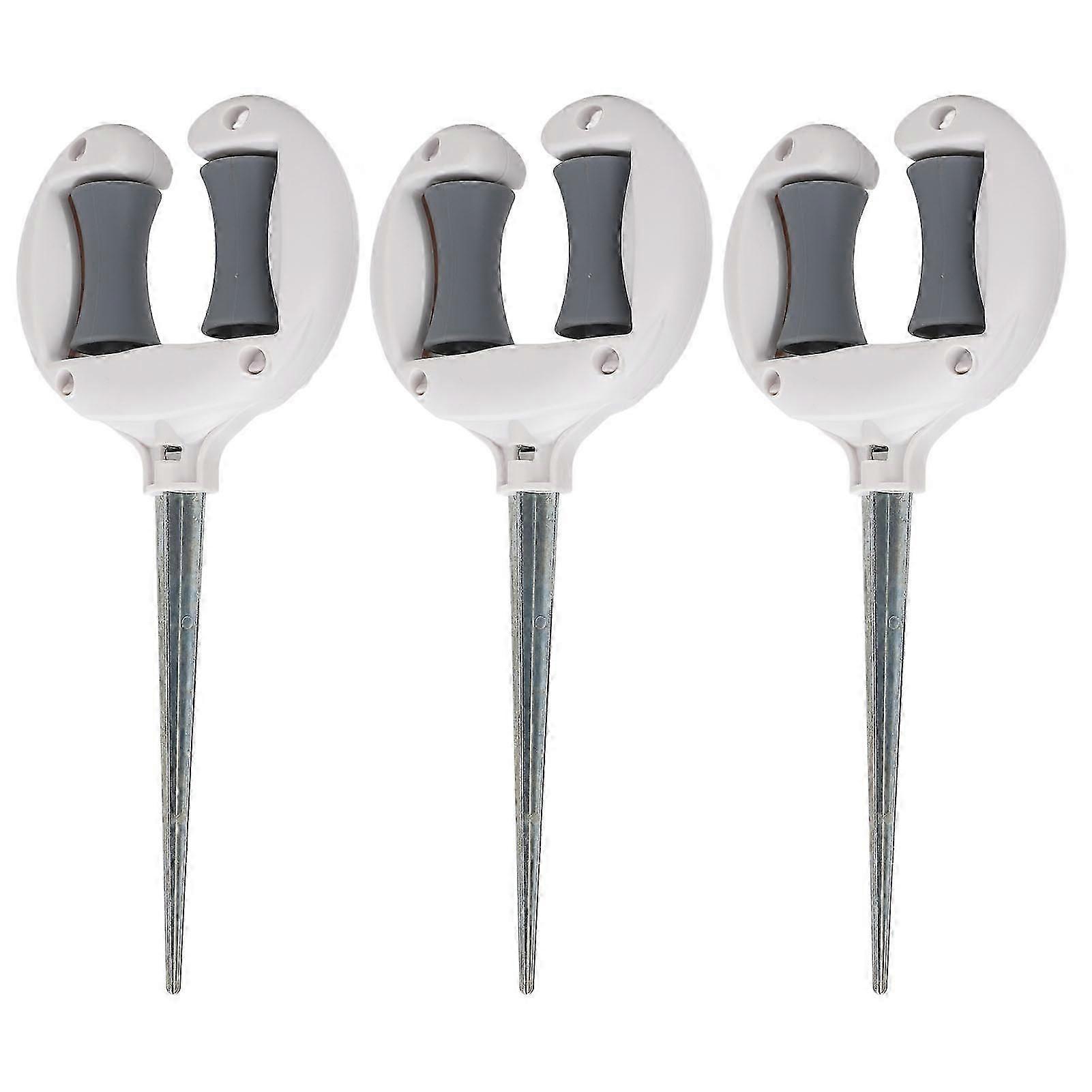 Garden Hose Guide Nail Top Roller Soft Water Pipe Positioning Pointed Head Lawn Hose Guide Spike Holder