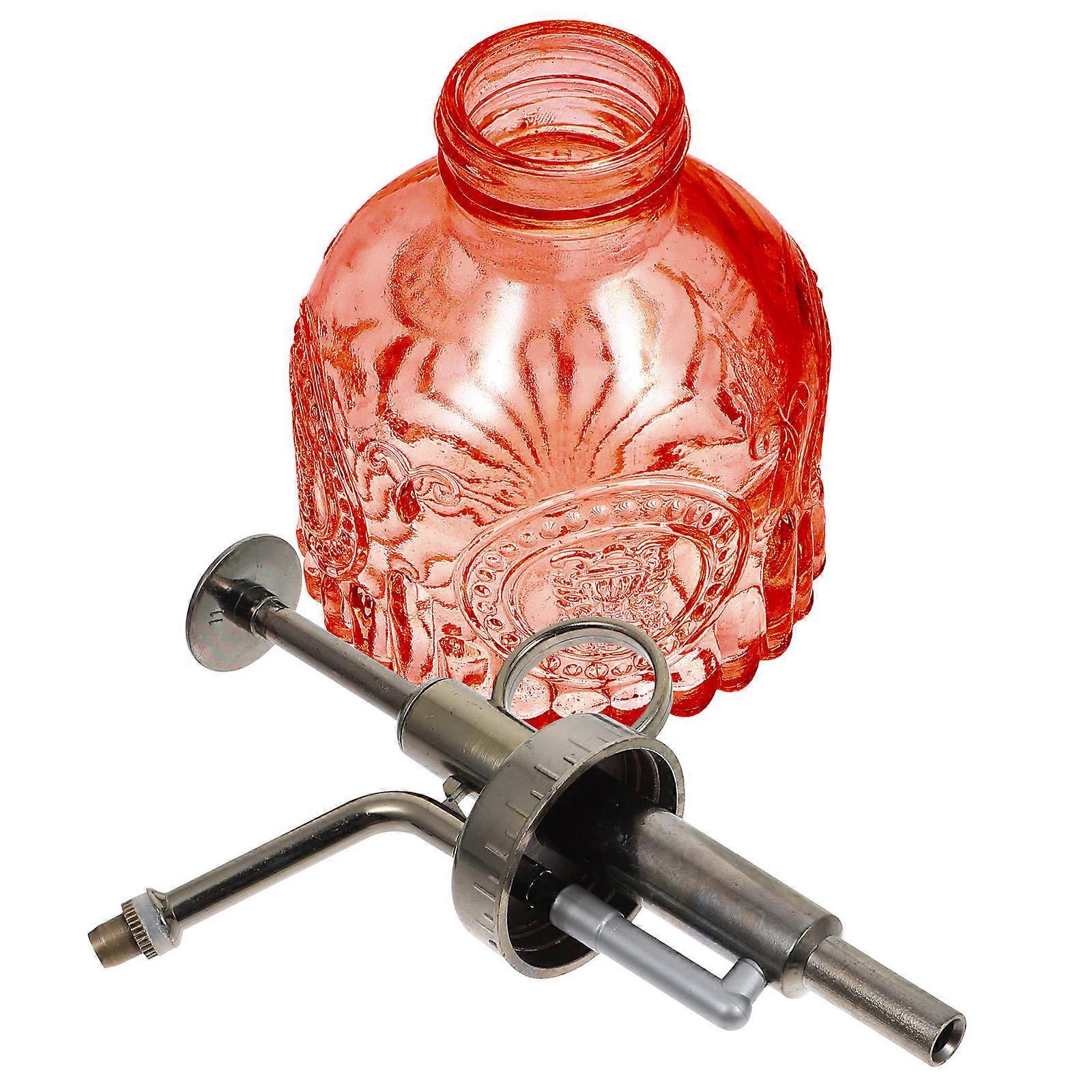 Watering Flower Pot Glass Mister for Homeowners and Gardeners Red Glass and Copper Watering Can 1Pcs