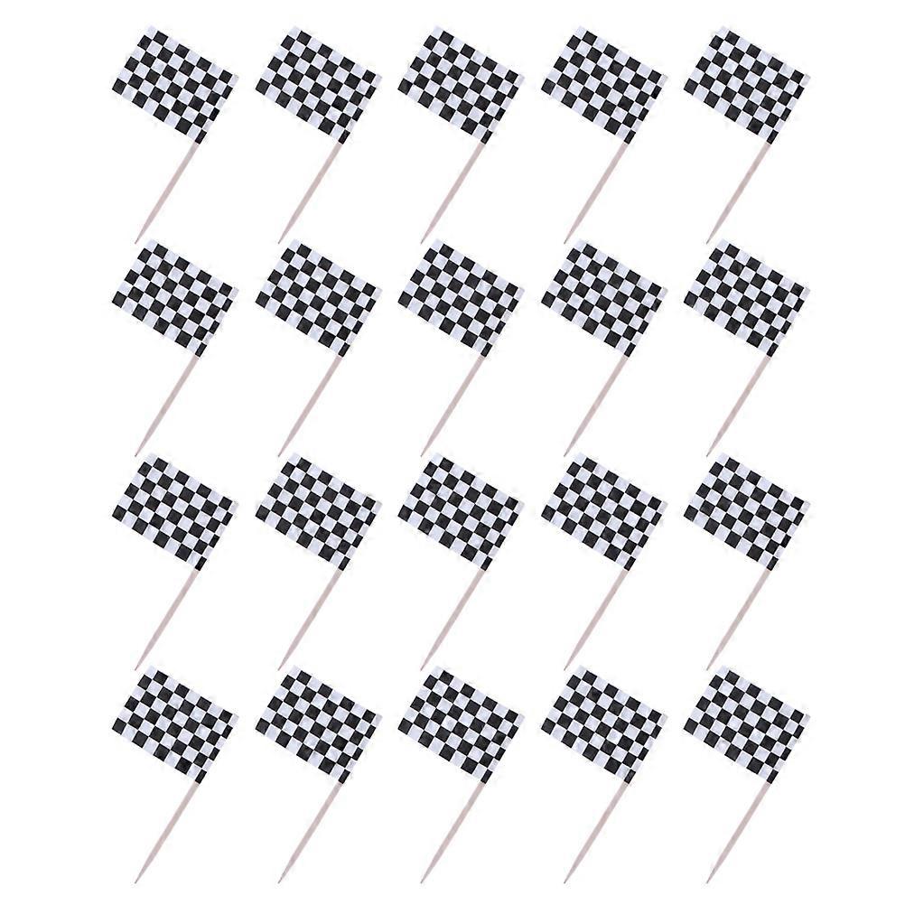Party Toothpicks Flag Appetizers Multi Paper Wooden Decoration 200Set