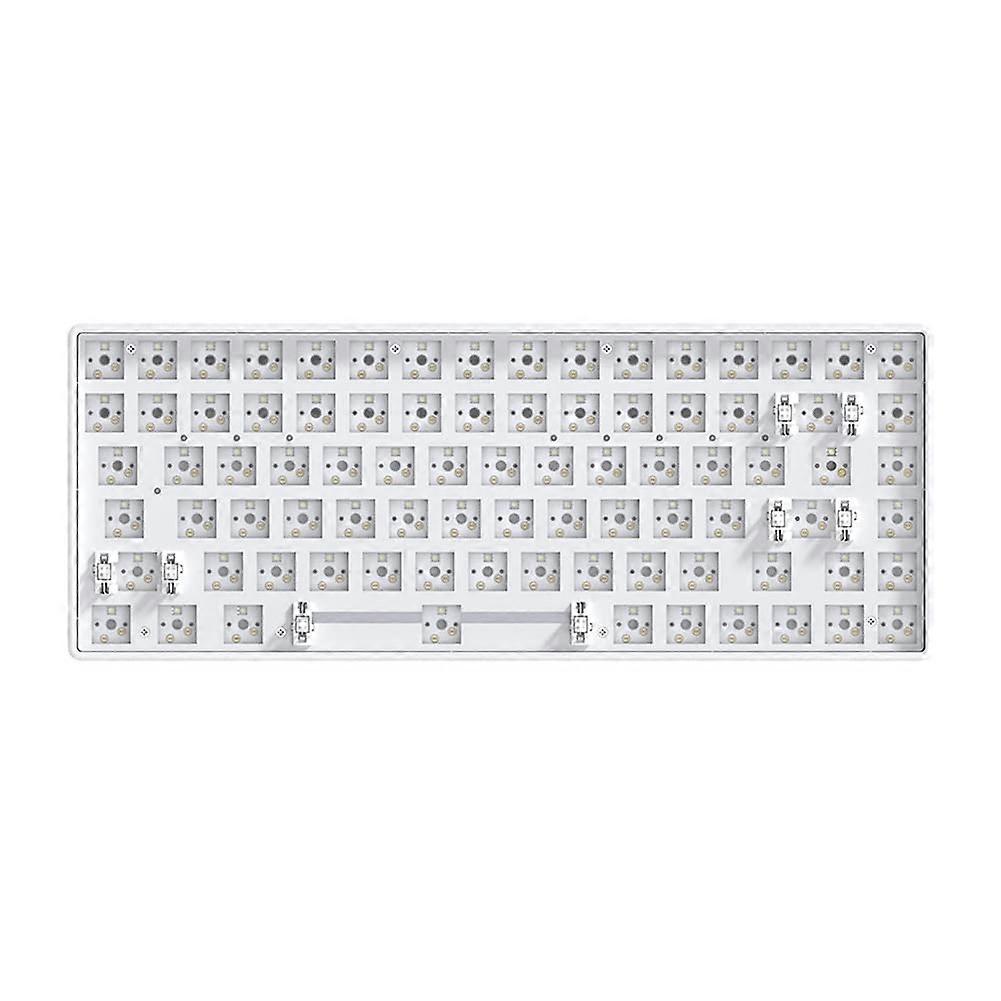 84 Key HotSwappable Mechanical Keyboard 3 Mode Bluetooth 2.4G Wireless Customized Mechanical Keyboard Kit White Ref: 6621