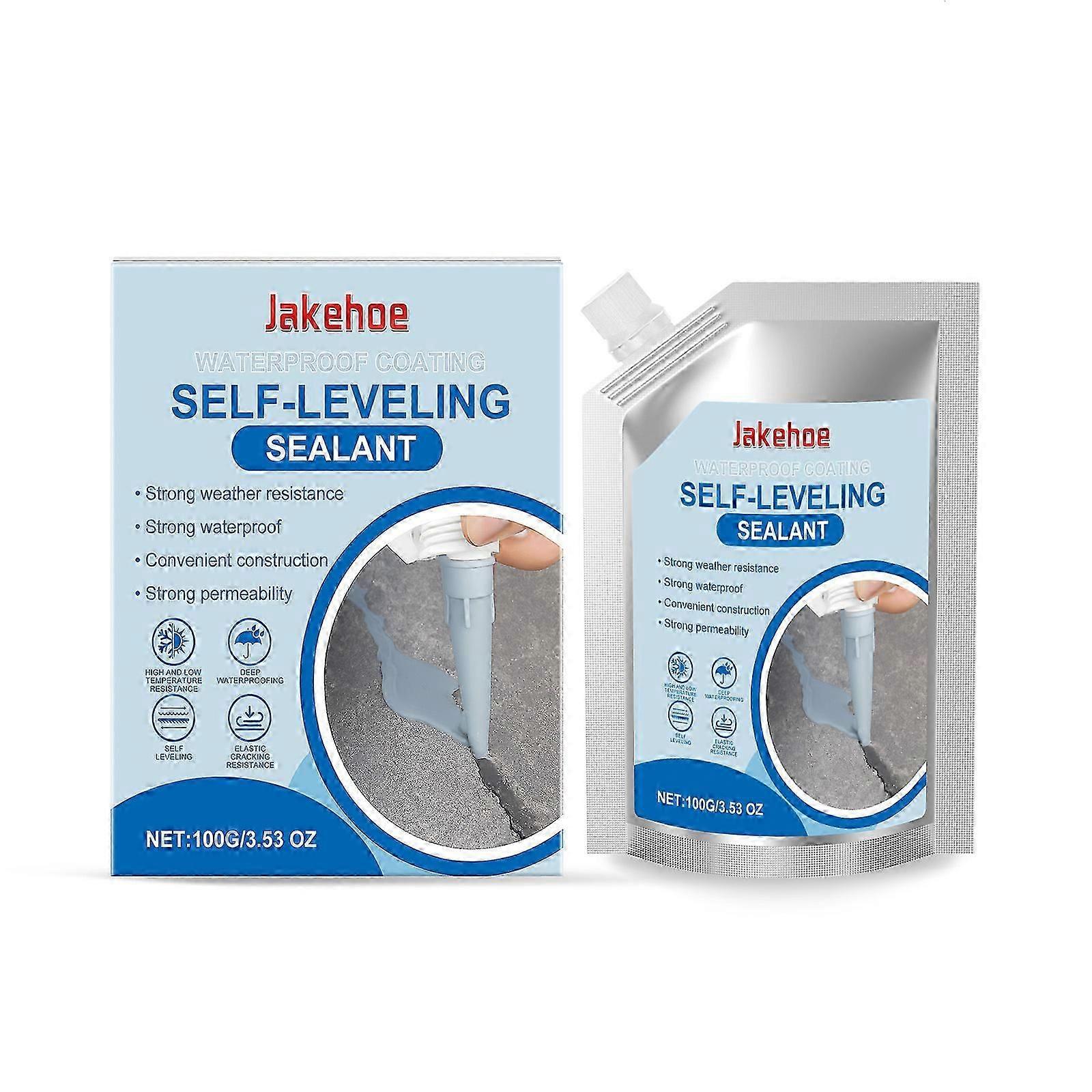 Jakehoe Waterproof Coating Self-Leveling Sealant Waterproofing Base Material Protection for Indoor and Outdoor Use