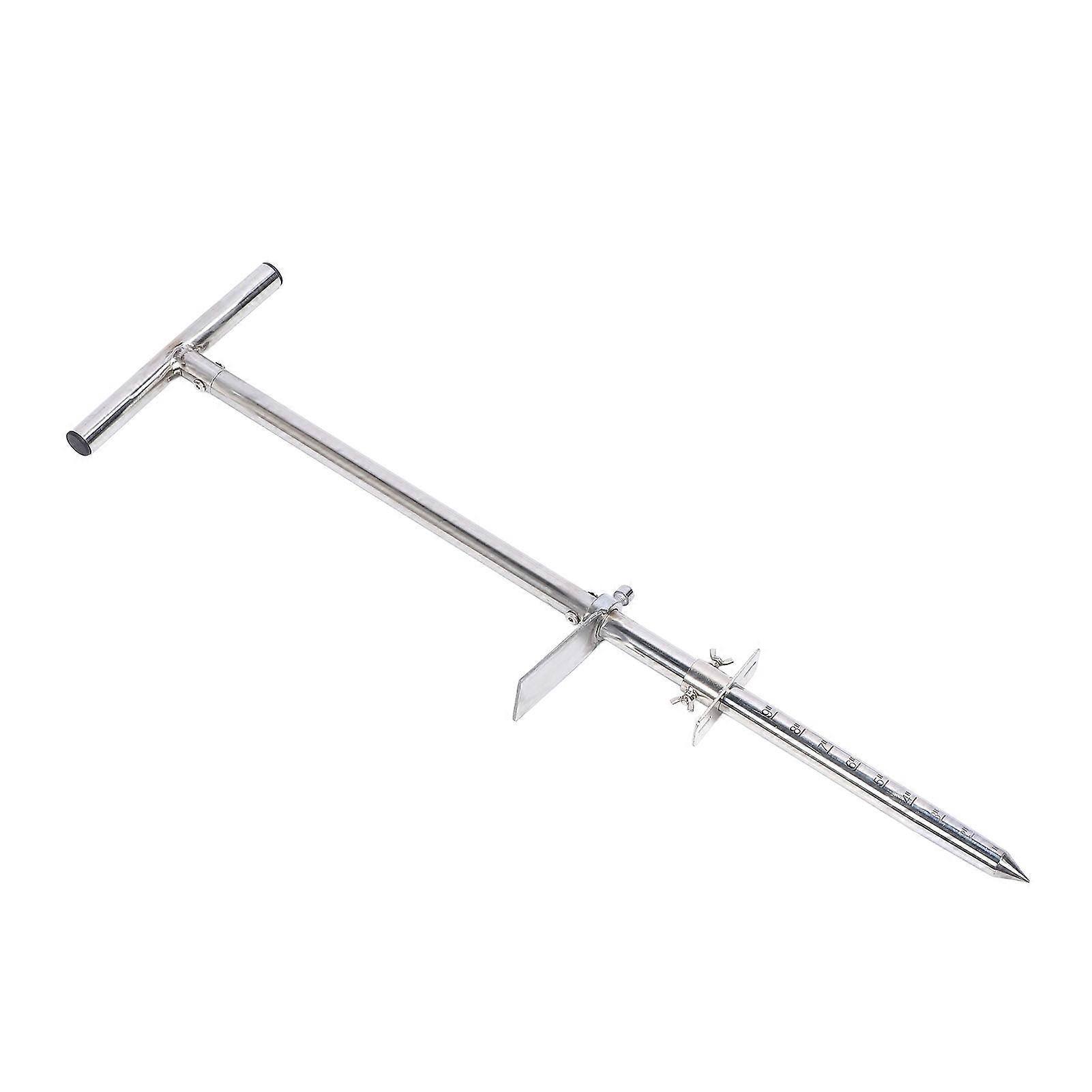 Stainless Steel Soil Sampler Probe 33.5in with Ergonomic T Handle