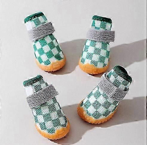 Small Dog Shoes with Breathable Mesh, Anti-Slip Sole for Summer Pavement, Lightweight Paw Protectors for Walking and Running