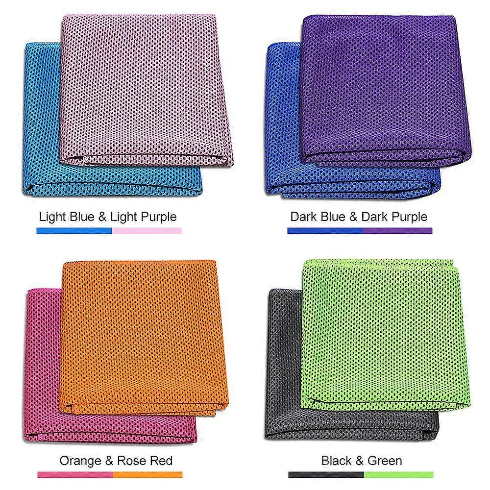 2 Pack Cooling Towel Soft Breathable Travel Ice Towel for Gym Fitness Workout Yoga Sport Running Camping Hiking