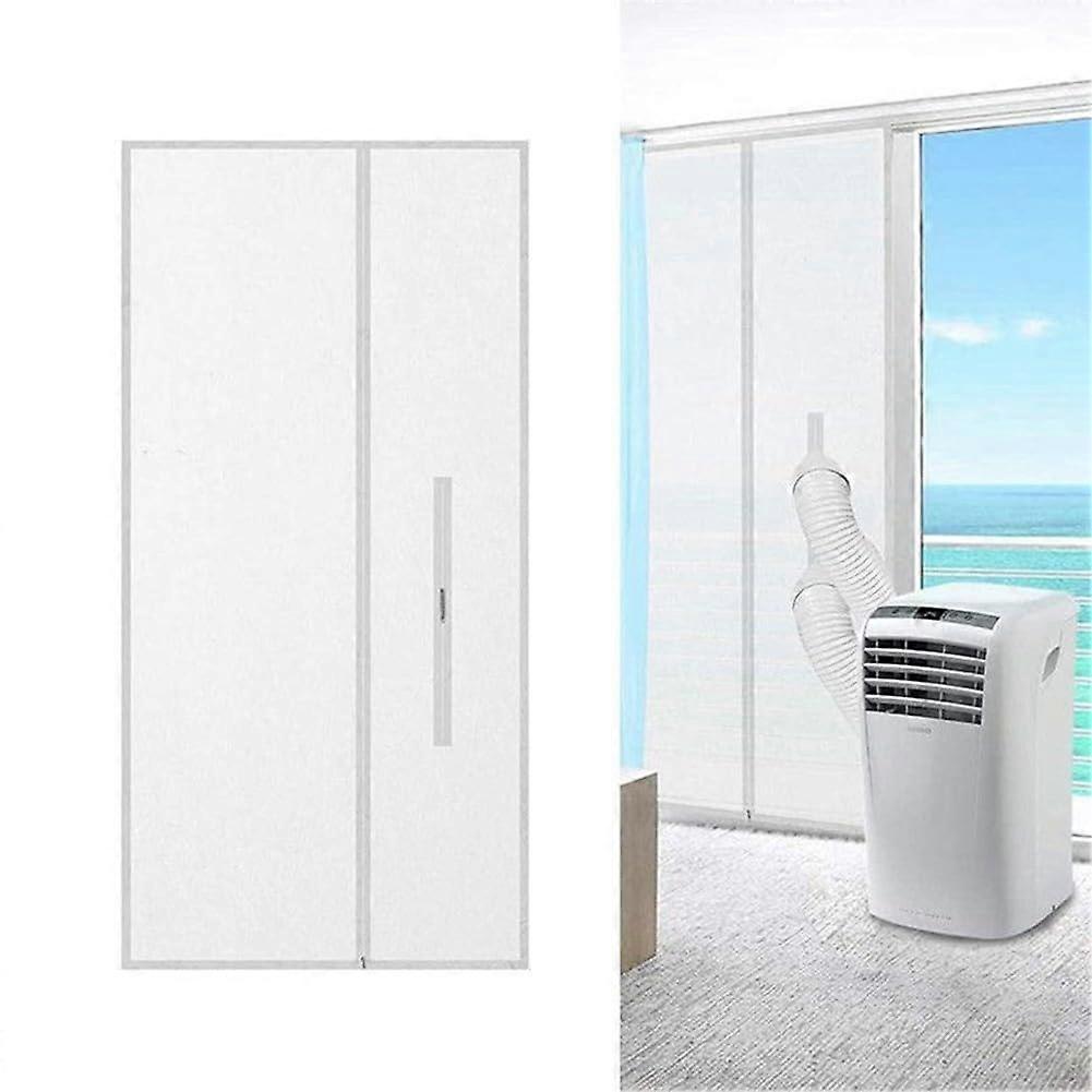 Mobile Air Conditioner Door Seal Screen Sliding Cover, Zippered Waterproof Polyester, 210x90 Cm, Blocks Hot Air