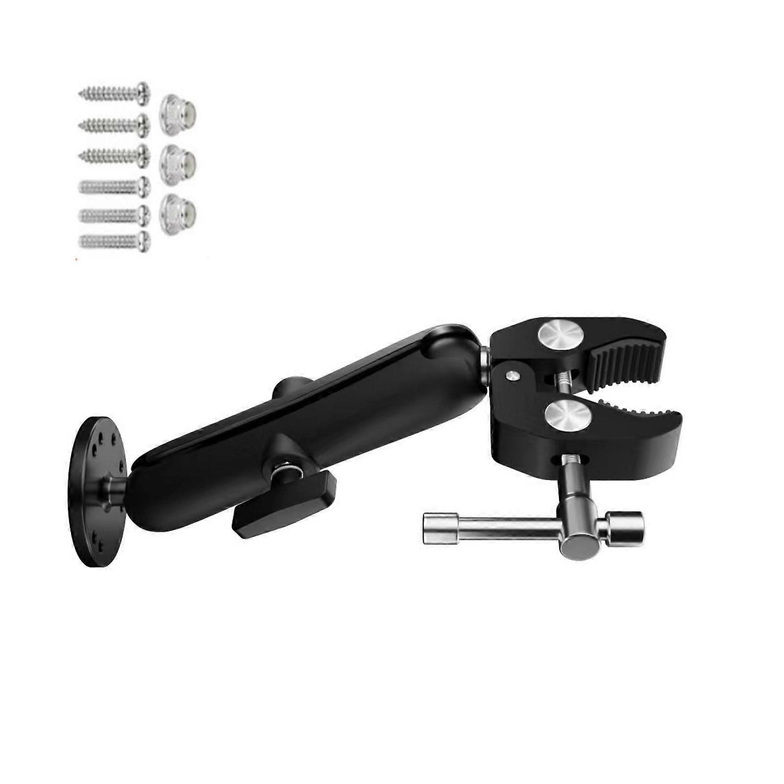 Marine Aluminum Trolling Motor Stabilizer Mount For Kayaks Pontoon Boats 360 Adjustable for 0.6" to 2" Rail Multicolor