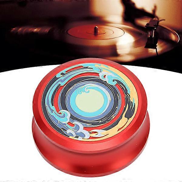 LP Vinyl Record Player Record Stabilizer Professional Record Weight Clamp with Silicone Bottom Pad for Vibration Damping Red