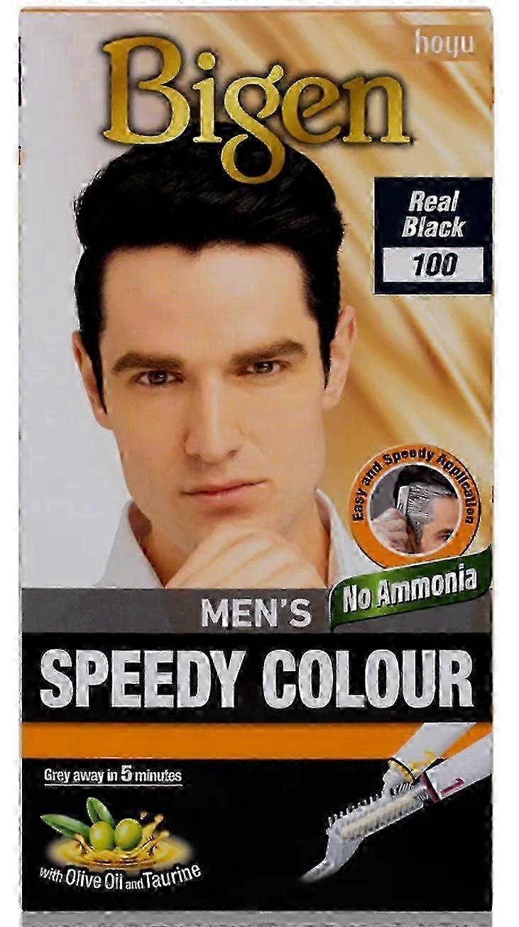 Bigen Men's Speedy Colour - Real Black #100 for Quick & Easy Coverage