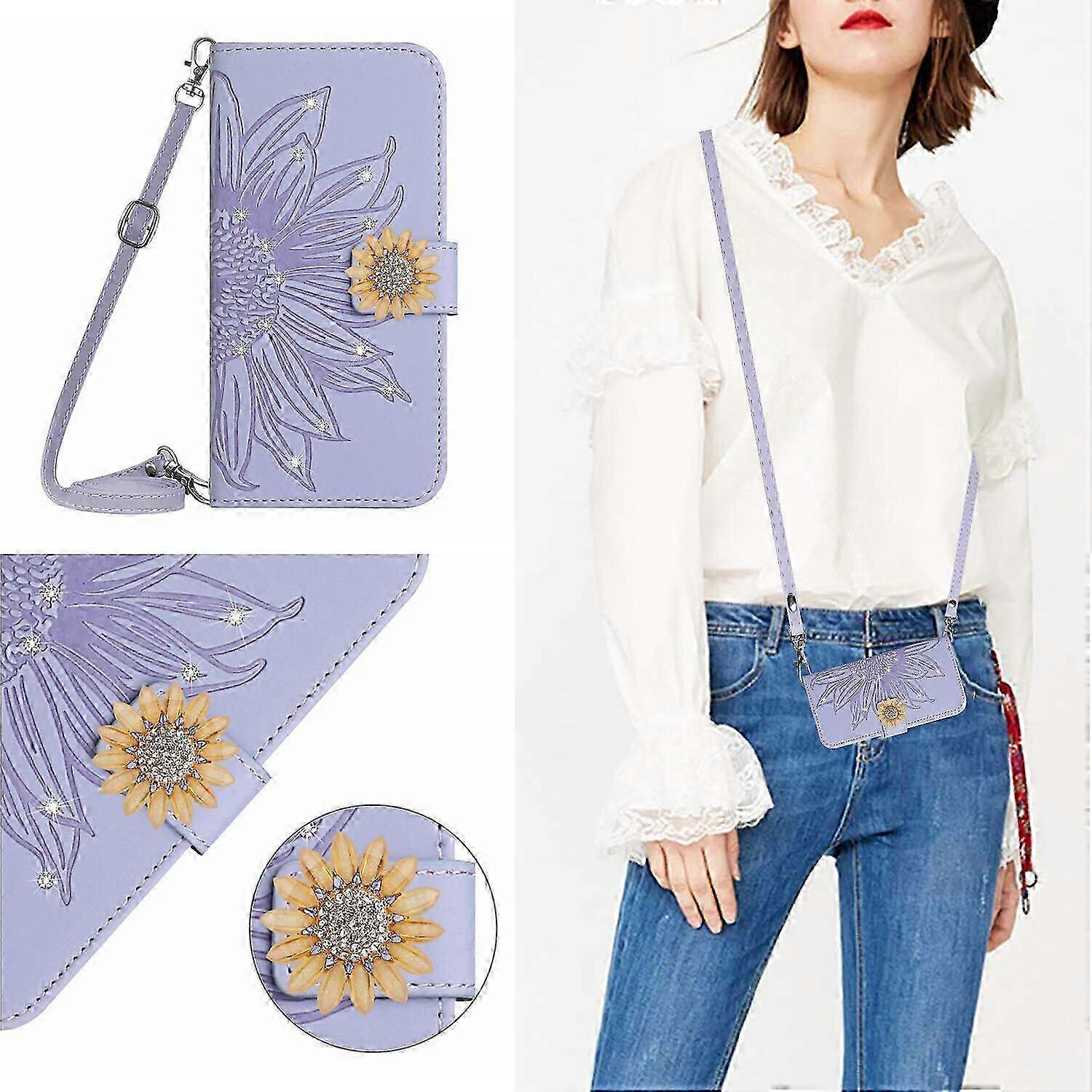 Case for Samsung Galaxy Note 20 5G Sunflower Leather Adjustable Wal...