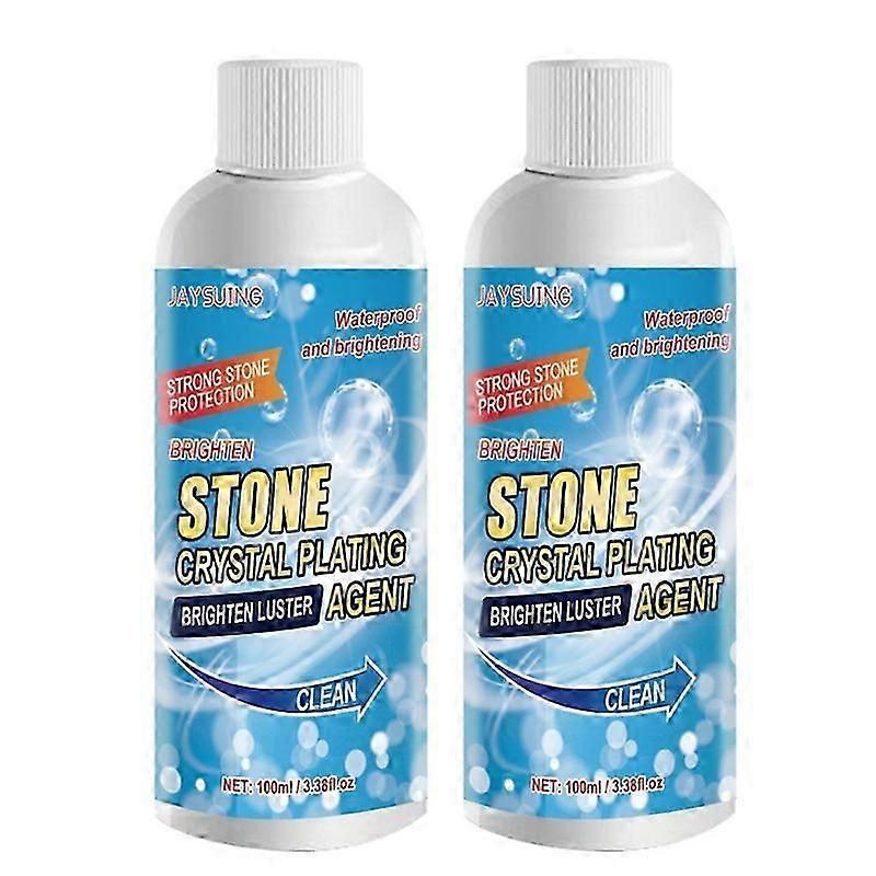 2x 100ml石造りの水晶めっき剤石細工の磨くことおよびコーティングの代理店の大理石の水晶タイルの反腐食の増分水晶