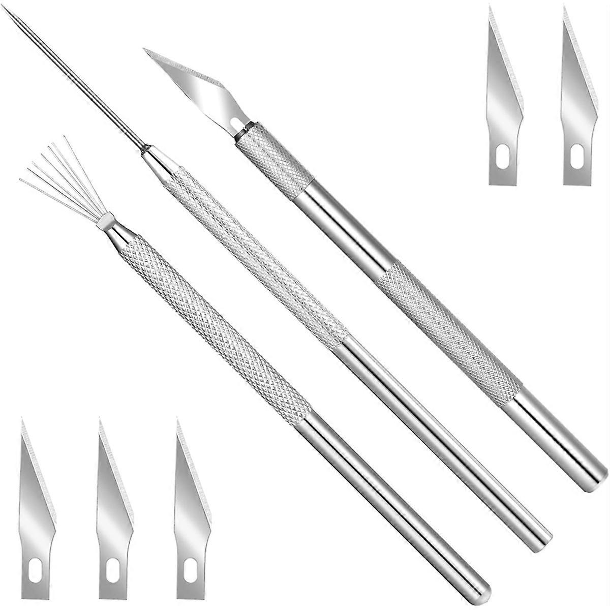Clay Needle-Tools, Sculpting Ceramics Pottery Carving Tool with 5 Pcs Cutting Head Clay Sculpting T
