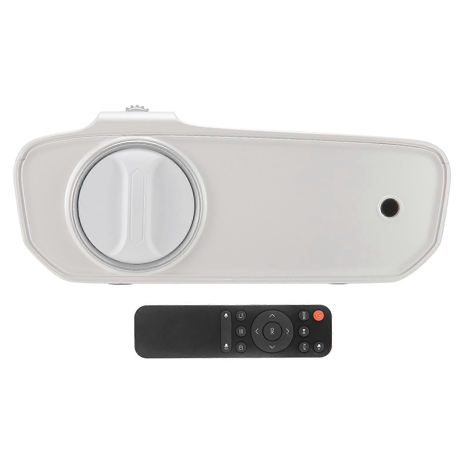 Mini Projector Full HD 1080P LED Pearl White Portable EU Plug