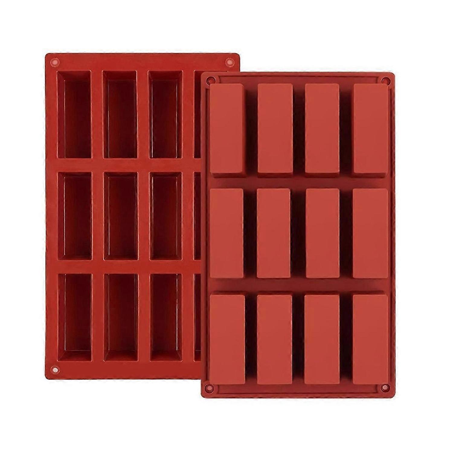 Chocolate Bar Mold Silicone Rectangular Mold Homemade Snack Chocolate Bar 12 Grid Butter Mold