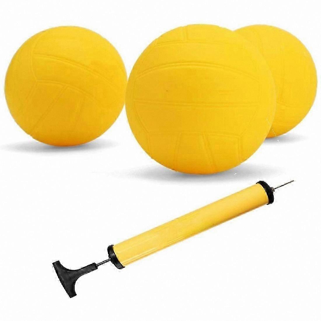 Roundnet Game Replacement Balls Mini 3-Pack with Pump for Outdoor Fun