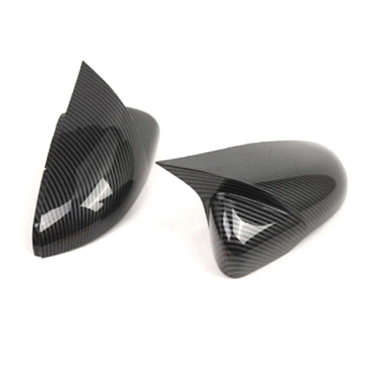 Car Front Left Right Side Rearview Mirror Cover 5G0857537 5G0857538 for Golf 7 2014-2019 Carbon Fib