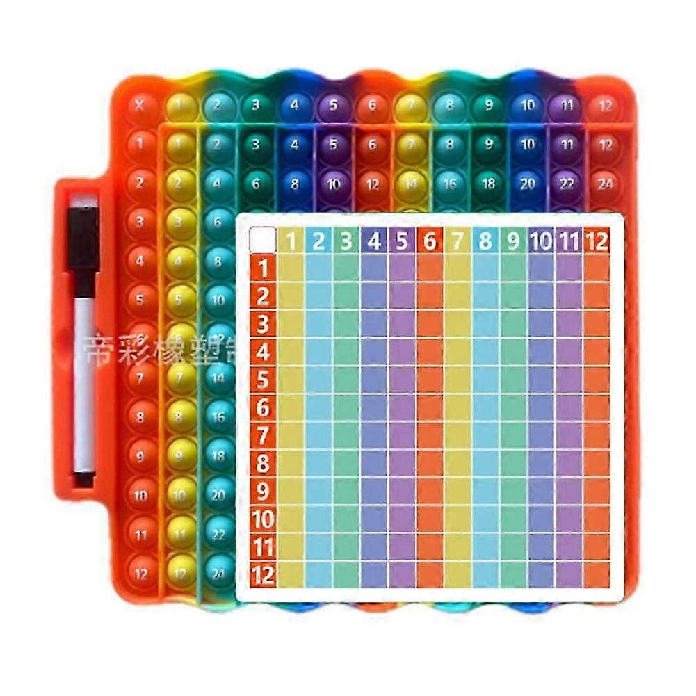 Multiplication Tables for Kids, Times Table Pop Up Times Tables Toy Rainbow Math Table Sensory Toy