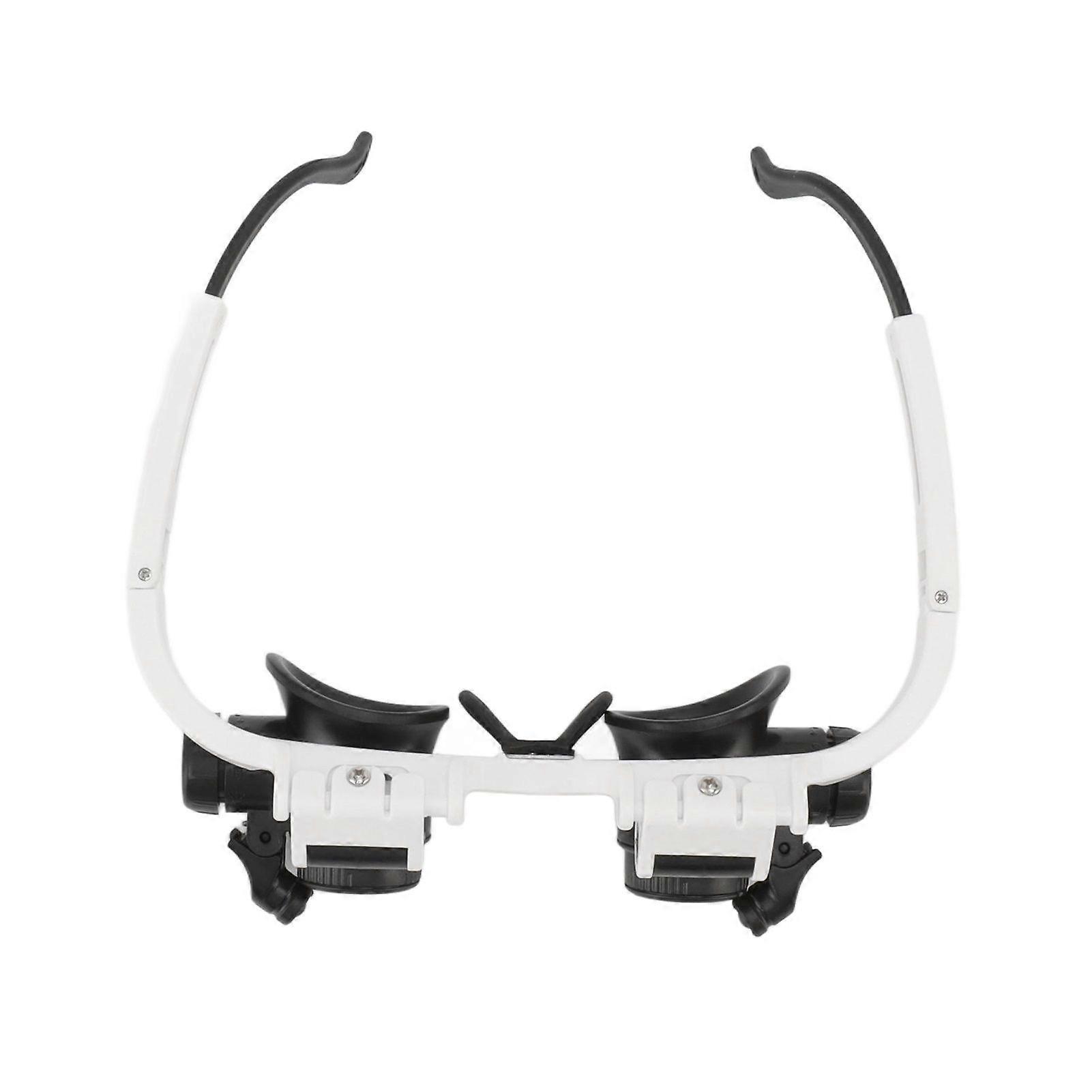 Head Mount Magnifying Glasses 8X 15X 23X Hands Free Bracket Magnifier with 2 LED Lights for Watch Repair