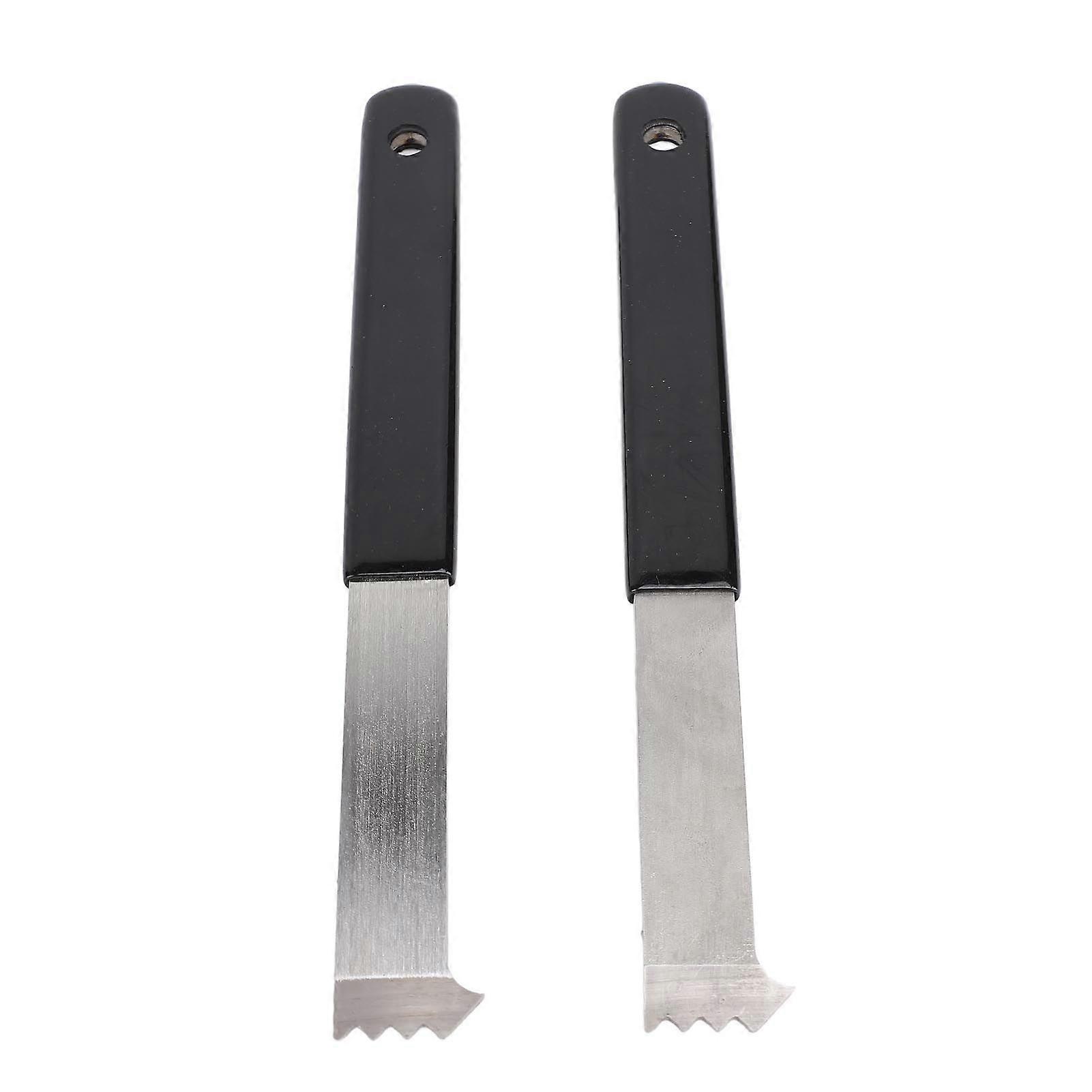 2Pcs Paver Puller Paver Extractor Tool with Joint Scraper Micro Teeth Gripper Slots Paver Removal Tool for Garden Paver Brick Block Replacement