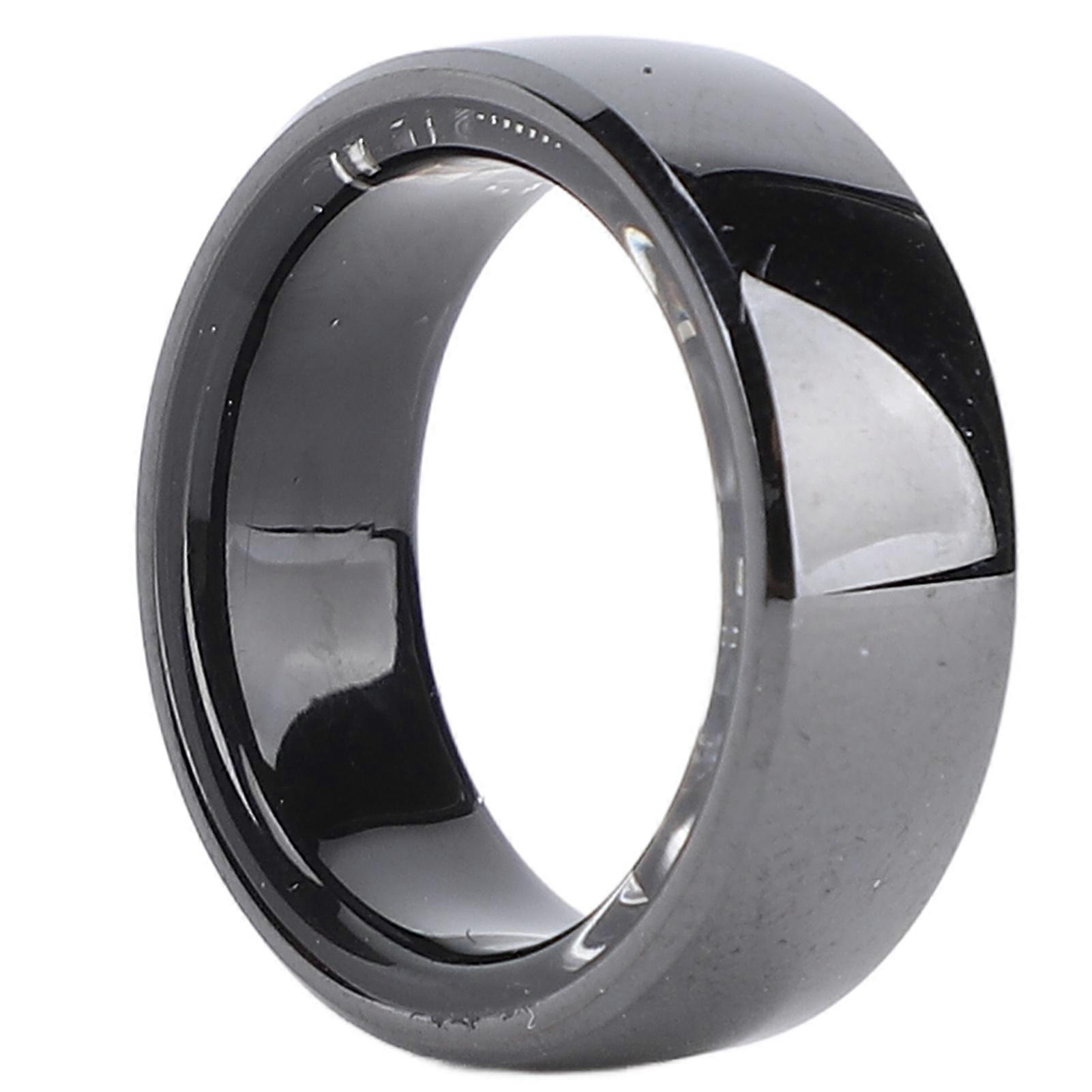 Smart Health Tracker Ring Ceramic IP68 18.2mm Step Counter
