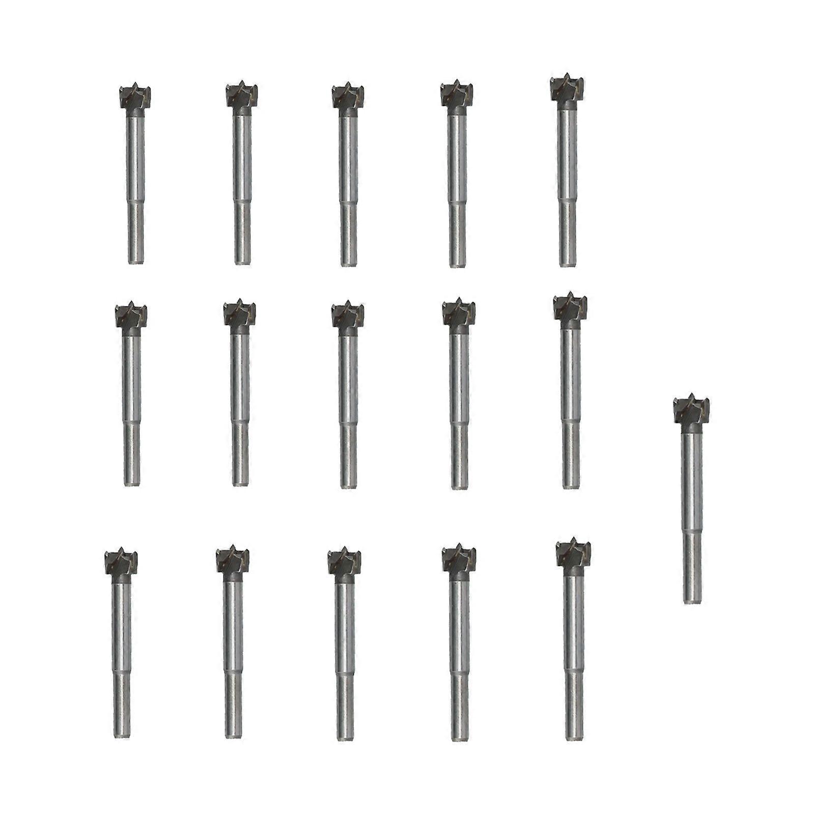 16Pcs Forstner Drill Bits Carbon Steel Woodworking Hinge Hole Saw Punching Bit Cutter Set
