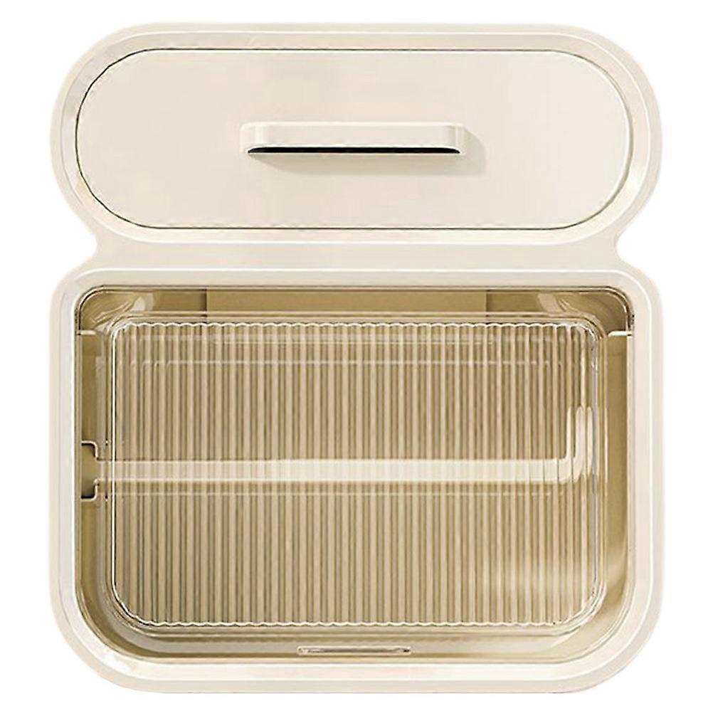 Bathroom Tissue Dispenser Toilet Paper Organizer for Storage White PP