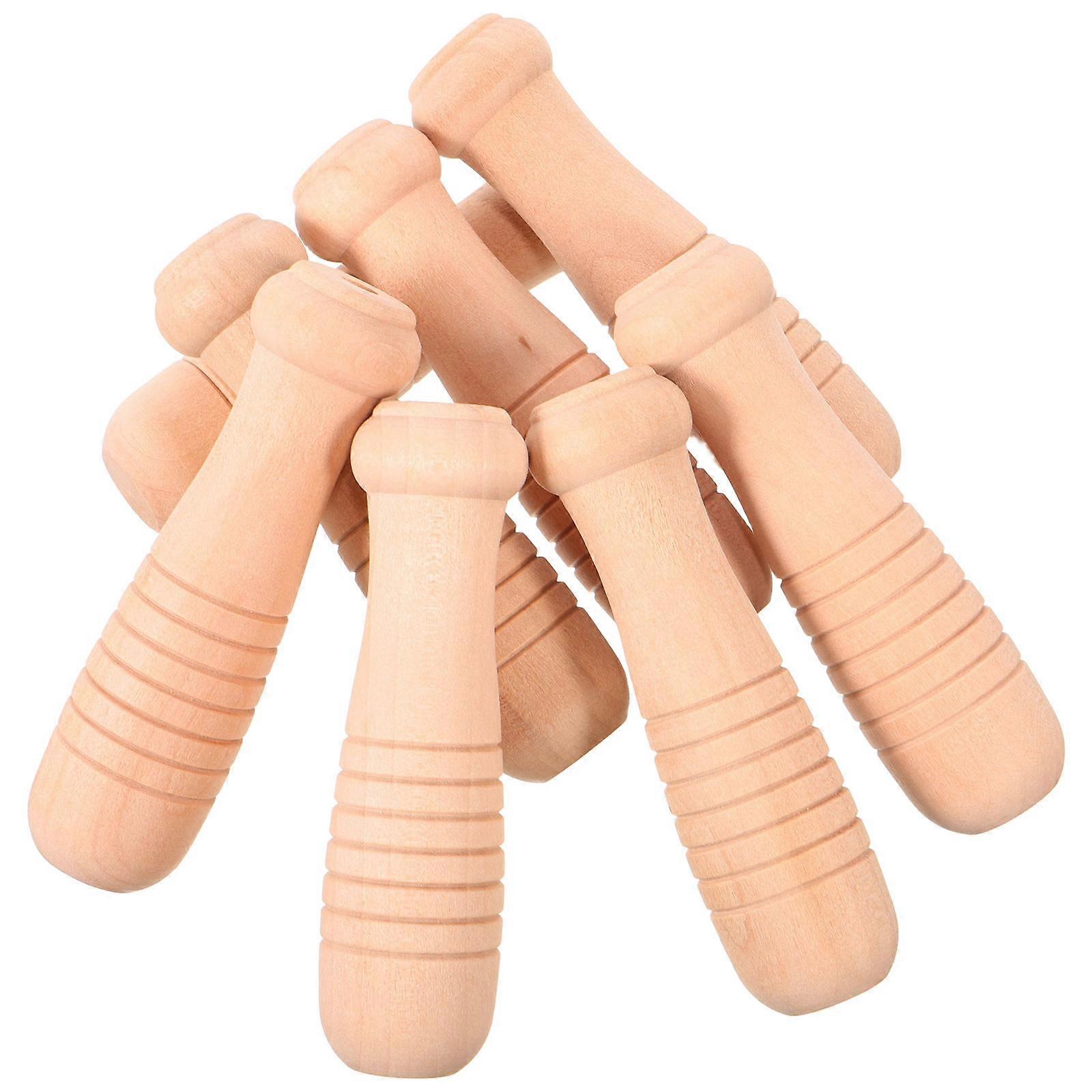 Hand Tool Handle Wooden Replacement For Diy Enthusiasts And Home Users Beige 10.00X2.50X2.50CM 8Pcs